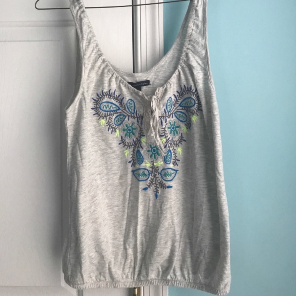 Embroidered tank top